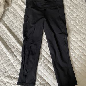 WOMENS BLACK SPEED TIGHT CROP TIGHT SZ 6